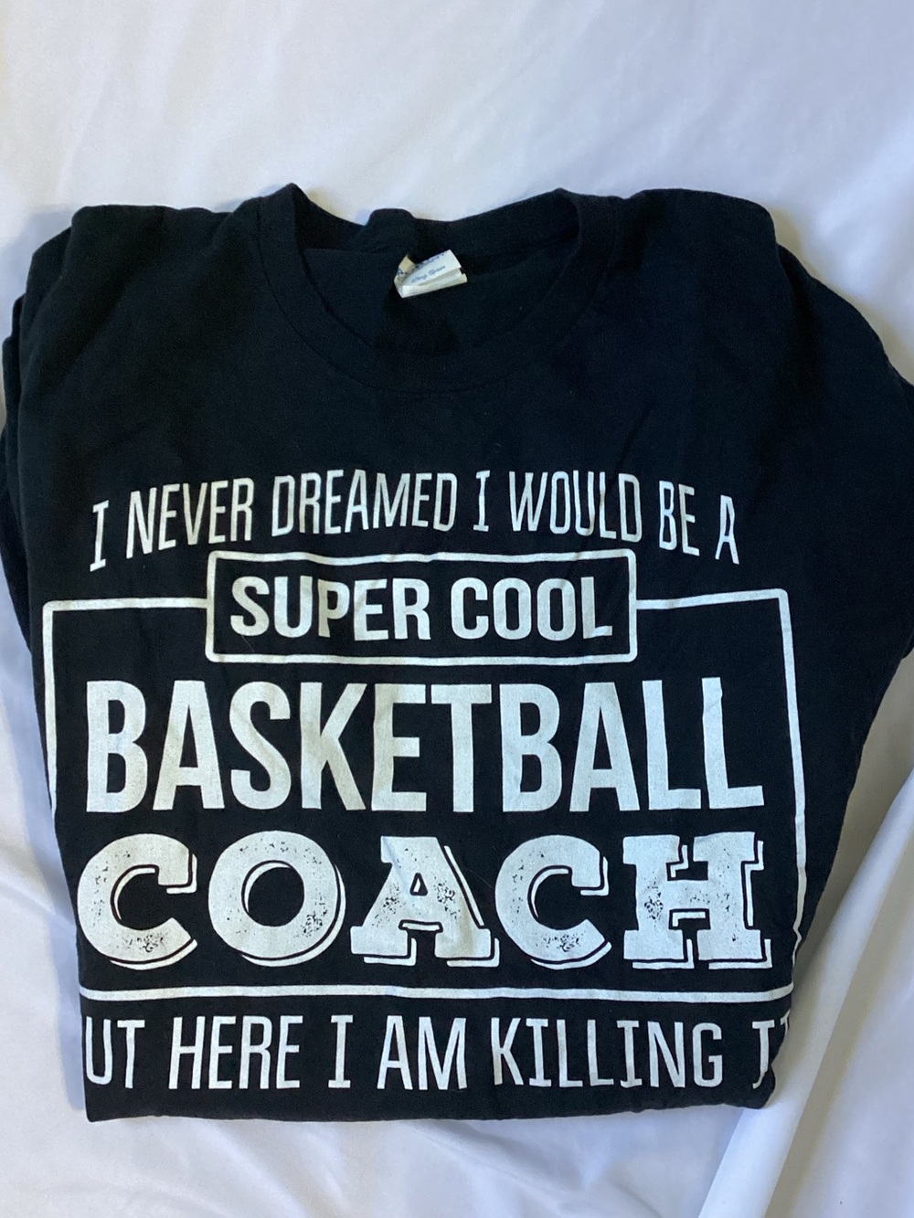 Port & Co. Men’s Basketball Coach Novelty Short Sleeve T-shirt Size XL